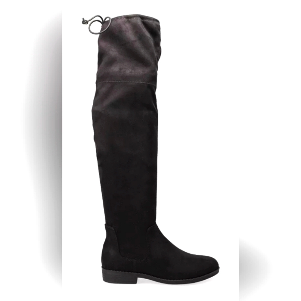 SO English Muffin Women's Black Thigh High Boots. Size 8.5 - Picture 2 of 9